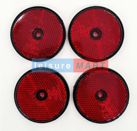 Round Red Screw on Reflectors