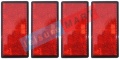 Rectangular Red Self Adhesive Reflectors Part No.LMX3072