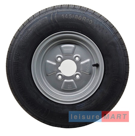 145 x 10 Wheel and Tyre 4" PCD 74N 