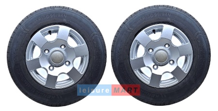 2 x 165 x 13 Alloy Wheel and Tyre