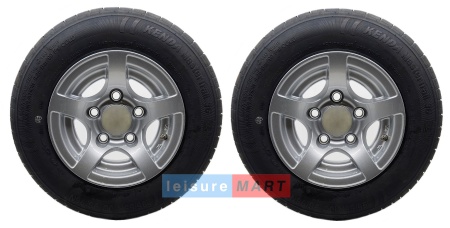 2 x 195 x 10 Alloy Wheel and Tyre