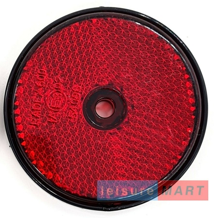 Round Red Screw on Reflector